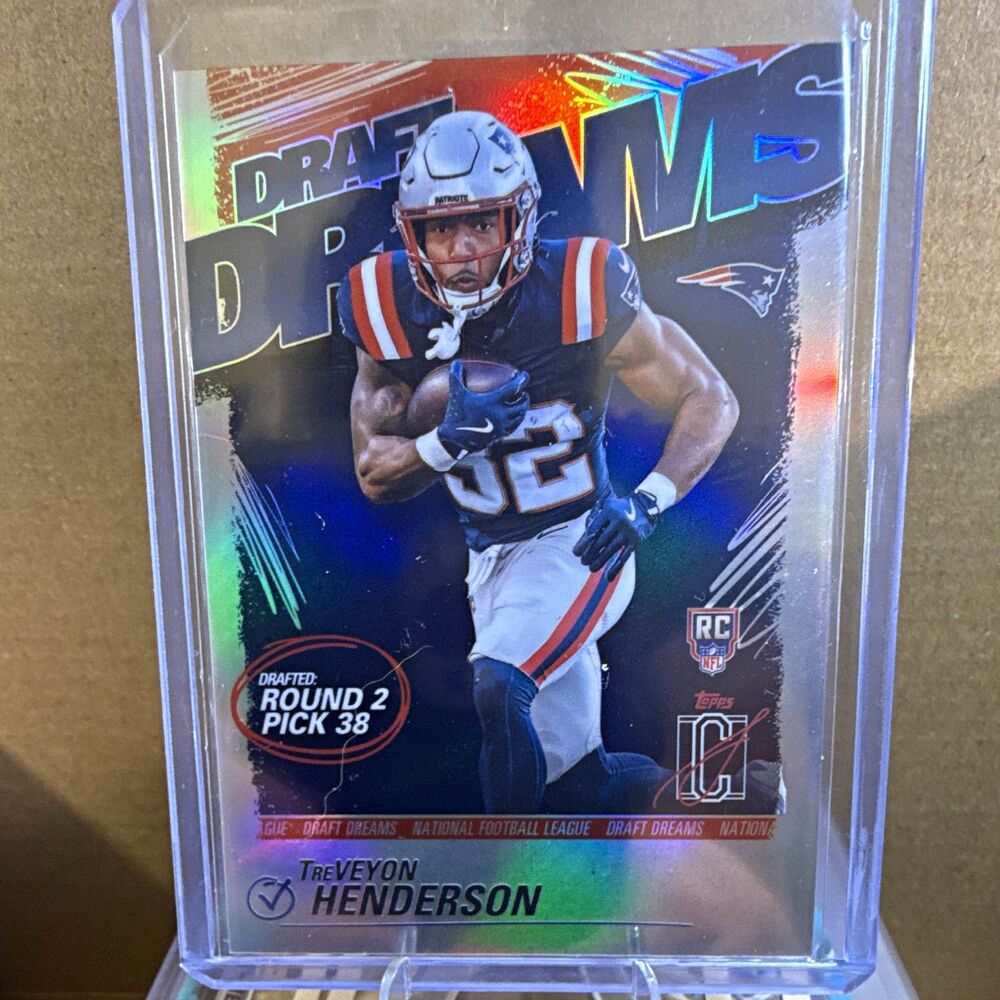 2025 Topps Signature Class draft dreams TreVeyon Henderson RC #TP-22 Patriots